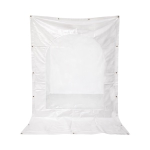 Perete lateral cort hala 2x2.8m alb cu geam transparent LP64, DISRR42 - Img 2