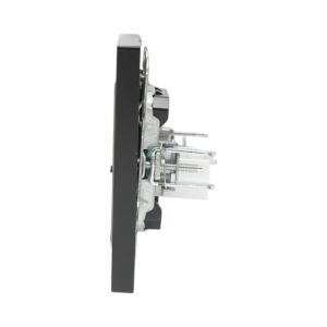 Priza internet RJ45 neagra incastrata ABS 80x80mm, DISRP45 - Img 5