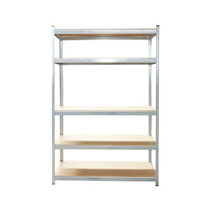 Raft metalic cu 5 polite MDF, 180x120x60cm, 250kg/polita, montaj fara suruburi, galvanizat Cod: BK92960, Echivalență: DISEG55, Breckner Germany