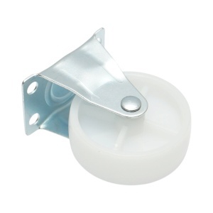 Roata fixa 73x25mm fara frana, polipropilena alba, placa otel 70x44mm 45kg, DISVF96 - Img 4