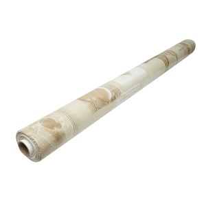 Rola fata de masa decorativa PVC 1.37x20m, grosime 0.18mm, textil 45 g/mp, model inimi crem Breckner Germany - Img 4