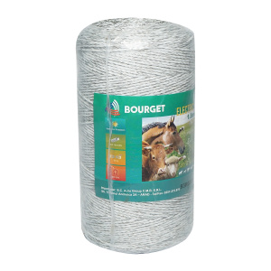 Rola fir alb fi 1.6mm 6x0.16mm SS, 400m gard electric, rezistenta 5.5 Ohm, Cod: 93RG535, Brand: BOURGET - Img 2