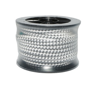 Rola fir elastic alb-negru fi 7mm, 3x0.3mm SS inox, 4.5 Ohm/m 25m gard electric , Cod: DISPK52, Marca: BRECKNER GERMANY - Img 2