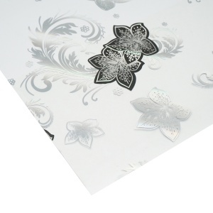 Rola folie protectie masa transparenta PVC siliconizat 1x20m, grosime 1.2mm, model floral negru Breckner Germany - Img 4