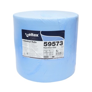 Rola lavete industriale 3 straturi hartie albastra 36x36cm Celtex Superblue 1000 portii/rola 59573, AAA643