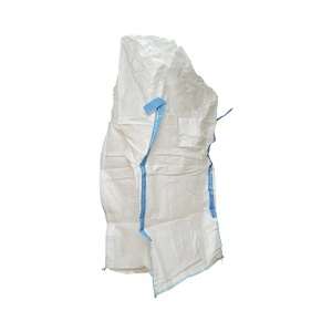 Sac big bag 95x95x150cm alb, capacitate 1200kg, tip U-Panel nelaminat, fund plan, top fusta 85cm, DISUX06 - Img 2