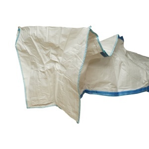 Sac big bag 95x95x165cm alb, capacitate 1500kg, tip U-Panel nelaminat, fund plan, top fusta 85cm, DISUX07 - Img 4
