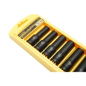 Set 10 chei tubulare de impact lungi 10-24mm, patrat 1/2 inch, material Cr-Mo, standard DIN 3121, industrial , Cod: DISPT46 , Brand: CROWNMAN - Img 4