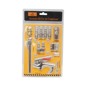 Set 14 accesorii compresor aer cu pistol suflare, conectori si cuple rapide universale, DISRK48 - Img 2