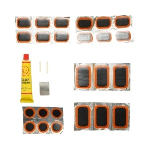Set 24 petice vulcanizare anvelope si camere de aer 24x35mm, 25mm, 32x50mm + 1 tub adeziv 20ml, DISUZ84