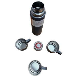 Set Termos cu 2 Căni – 500 ml, Perete Dublu Vacuum, 12h Cald/Rece, Bază Antiderapantă - Img 4