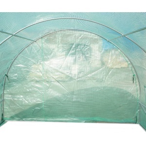 Solar de gradina 400x300x200cm, folie verde PE cu plasa 140g/mp UV, 1 usa, 8 ferestre, teava otel galvanizat 19mm THOR, THOR, 40TH444 - Img 7