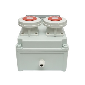 Tablou grup prize organizare santier 2x400V/32A, 6 module, 340x220x160mm IP67 SUNTREE, Cod: DISPK16, Marca: SUNTREE - Img 3