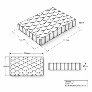 Tampon cauciuc pentru elevator auto mobil tip foarfeca 160x120x40mm, DISRX82 - Img 3