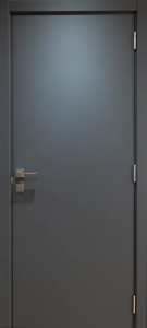Usa interior, Veneto Slim BLANK Graphite Slim Matt, lemn & mdf, 80x200cm, antracit mat, reversibila, KDoors