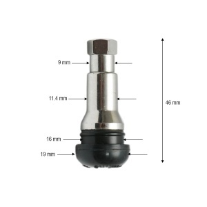 Valva roata auto tubeless premium TR413 45mm cromata, BRECKNER GERMANY, BK69432