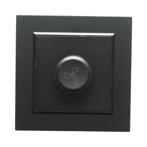 Variator de tensiune ventilator negru incastrat 500W, 220V, ABS 80x80mm, DISRP43 - Img 2