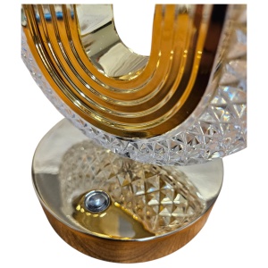 Veioză Ambientală Cristal – 3 Moduri de Iluminare, Portabilă, cu Acumulator Intern, 10x26cm - Img 5