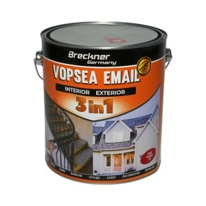 Vopsea email anticoroziva 3 in 1 rosu passion 21D pe baza de solvent 3.5L, direct pe rugina, interior si exterior Breckner Germany, BK89054