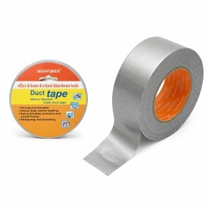 Banda adeziva textila Duct Tape argintie 48mm x 55m pentru reparatii HighPower, AAA165