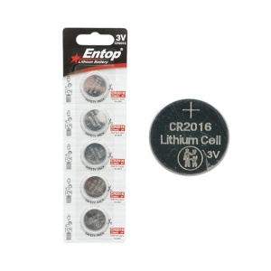 Baterie litiu CR2016 3V tip pastila 5 buc/set Entop, DISVN43
