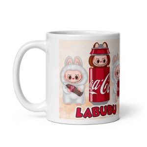 Cană Labubu „Coca-Cola” 330 ml – ceramică cu design adorabil - Img 10