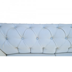 Canapea Extensibila Chesterfield, 250x100x75cm, 3 locuri, Cayenne 1112 Cream, Glasspandoor - Img 7