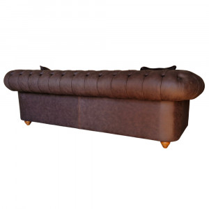 Canapea Fixa Lighter, 240x100x75cm, 3 locuri, Cayenne 1116 Espresso, Glasspandoor - Img 5