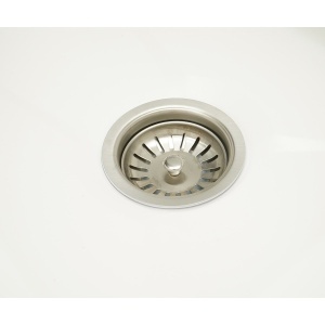 Chiuveta bucatarie multifunctionala din otel inoxidabil alb mat PVD cu doua baterii, afisaj digital temperatura, doua cascade, dozator detergent, spalator pahare, scurgator, tava, tocator si accesorii incluse 75x46x22cm, DISVM74 - Img 13