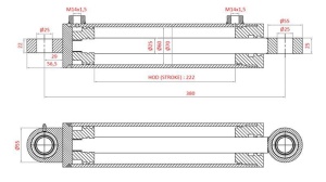 Cilindru servodirectie pentru Case IH, FIAT, New Holland cod OEM 5134221, 5144124, 5144126, 5143970, 5156718, BRECKNER GERMANY, DISKU75 - Img 5
