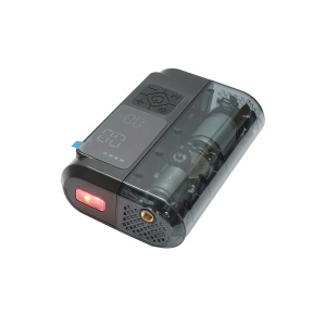 Compresor aer smart portabil digital LED 12V/100W, USB-C 5V/2A, baterie 3x2000mAh, laterna LED, port USB/USB-C, baterie externa, accesorii incluse, Cod: BK79822, - Img 7