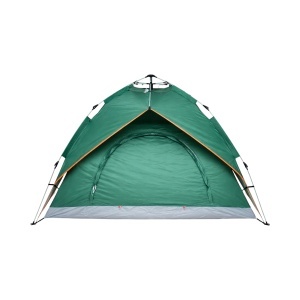 Cort camping 2 persoane verde pliabil automat pop-up 2 intrari, impermeabil cu protectie UV si plasa anti-insecte 200x200x145cm, BRECKNER GERMANY, BK76203 - Img 2