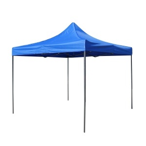 Cort pavilion pliabil 3x3m albastru impermeabil, inaltime reglabila, cadru metalic Breckner Germany, BRECKNER GERMANY,BK76206