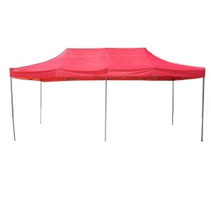 Cort pavilion pliabil 3x6m rosu impermeabil, inaltime reglabila, cadru metalic Breckner Germany, BRECKNER GERMANY, BK76222