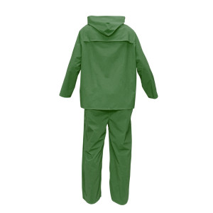 Costum impermeabil M cu gluga si salopeta din poliester si PVC, verde,Cod: BK77436, Breckner Germany - Img 5