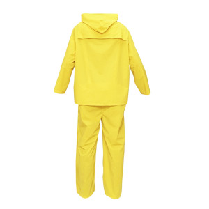 Costum impermeabil XXL cu gluga si salopeta din poliester si PVC, galben, Cod: BK77434, Breckner Germany - Img 5