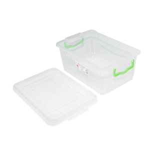 Cutie depozitare 5L cu capac din plastic, transparenta 305x210x135mm, Cod: DISLK07, Brand: BRECKNER GERMANY - Img 4