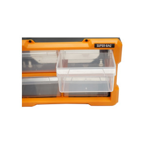 Cutie depozitare galbena din plastic modulara, 4 sertare 158x266x170mm, Cod: BK78047G, Breckner Germany - Img 5