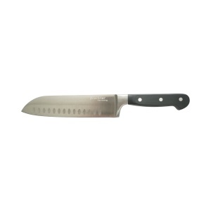 Cutit Santoku profesional 18cm, lama alveolata otel 5Cr15MoV, maner ABS negru Breckner Germany, AAA409