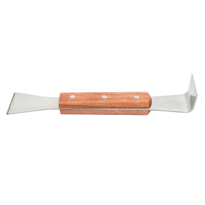 Dalta apicola din inox tip L cu maner din lemn 200x45mm, Cod: DISKR89