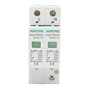 Descarcator la supratensiune cu semnalizare pentru sisteme fotovoltaice ACSPD 230VDC 2040KA, 2P, Cod: BK77750,Brand: SUNTREE - Img 1