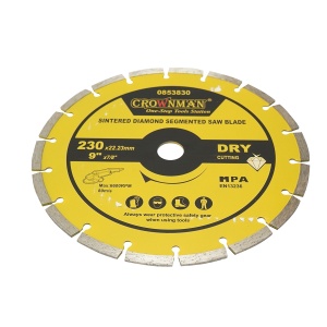 Disc diamantat segmentat 230x22.23mm, viteza max. 6600rpm, taiere uscata pentru beton, piatra, granit, marmura , Cod: DISPT16, Marca: CROWNMAN - Img 3
