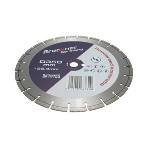 Disc diamantat segmentat 350x25.4mm, segment 10mm pentru beton armat, pavele, boltari, piatra dura Breckner Germany, BRECKNER GERMANY, BK79755 - Img 3