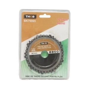 Disc flex lant drujba 125x22mm 9 dinti pentru taiere lemn THOR, THOR, BK79995 - Img 2