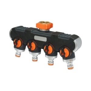 Distribuitor 4 cai cu robineti, conectori 1/2 si adaptor robinet 1/2-3/4 furtun gradina, DISTP15 - Img 3