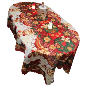 Față de masă Crăciun 150×220 cm – model festiv pentru decorul sărbătorilor - Img 3