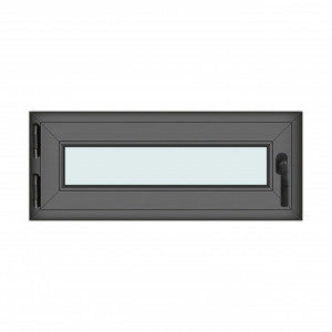 Fereastra 100x40cm, 1 canat, antracit, stanga si rabatare, Klass, 7cm, 6 camere, 2 garnituri