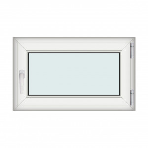 Fereastra 100x60cm, 1 canat, alb, dreapta si rabatare, Klass, 7cm, 6 camere, 2 garnituri
