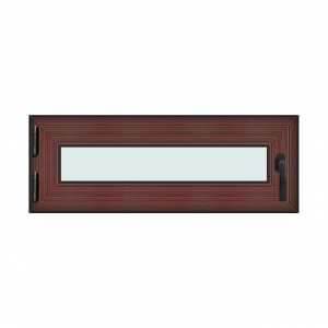Fereastra 110x40cm, 1 canat, mahon, stanga si rabatare, Klass, 7cm, 6 camere, 2 garnituri - Img 1