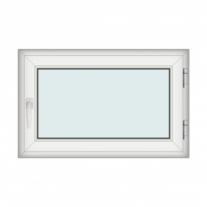 Fereastra 110x70cm, 1 canat, alb, dreapta si rabatare, Klass, 7cm, 6 camere, 2 garnituri - Img 1
